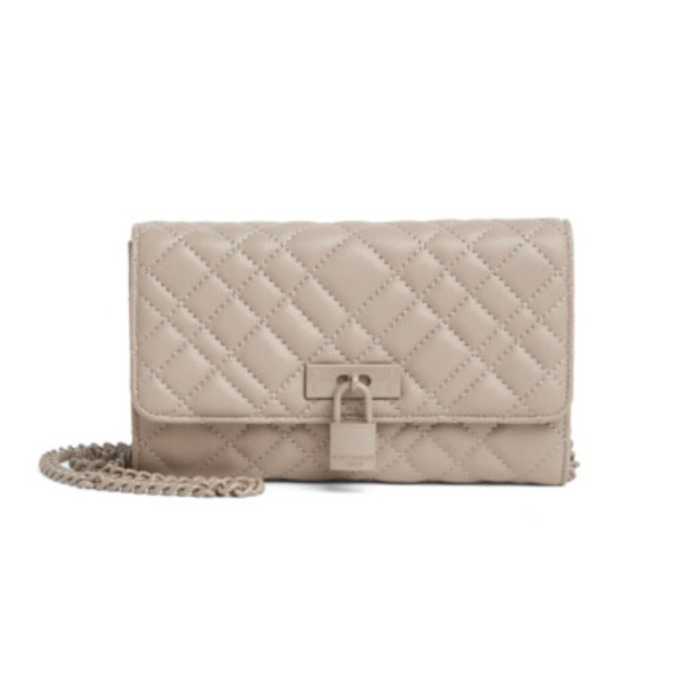 New - Kurt Geiger London Drench Quilted Wallet on Chain
